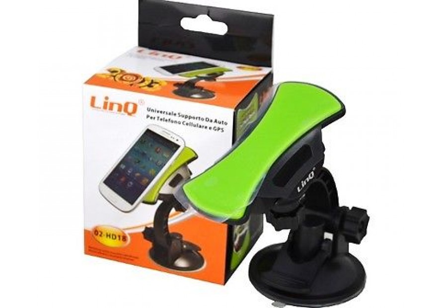 SUPPORTO DA AUTO PER CELLULARI APPLE SMARTPHONE GPS MP3 MP4 LINQ 02-HD18